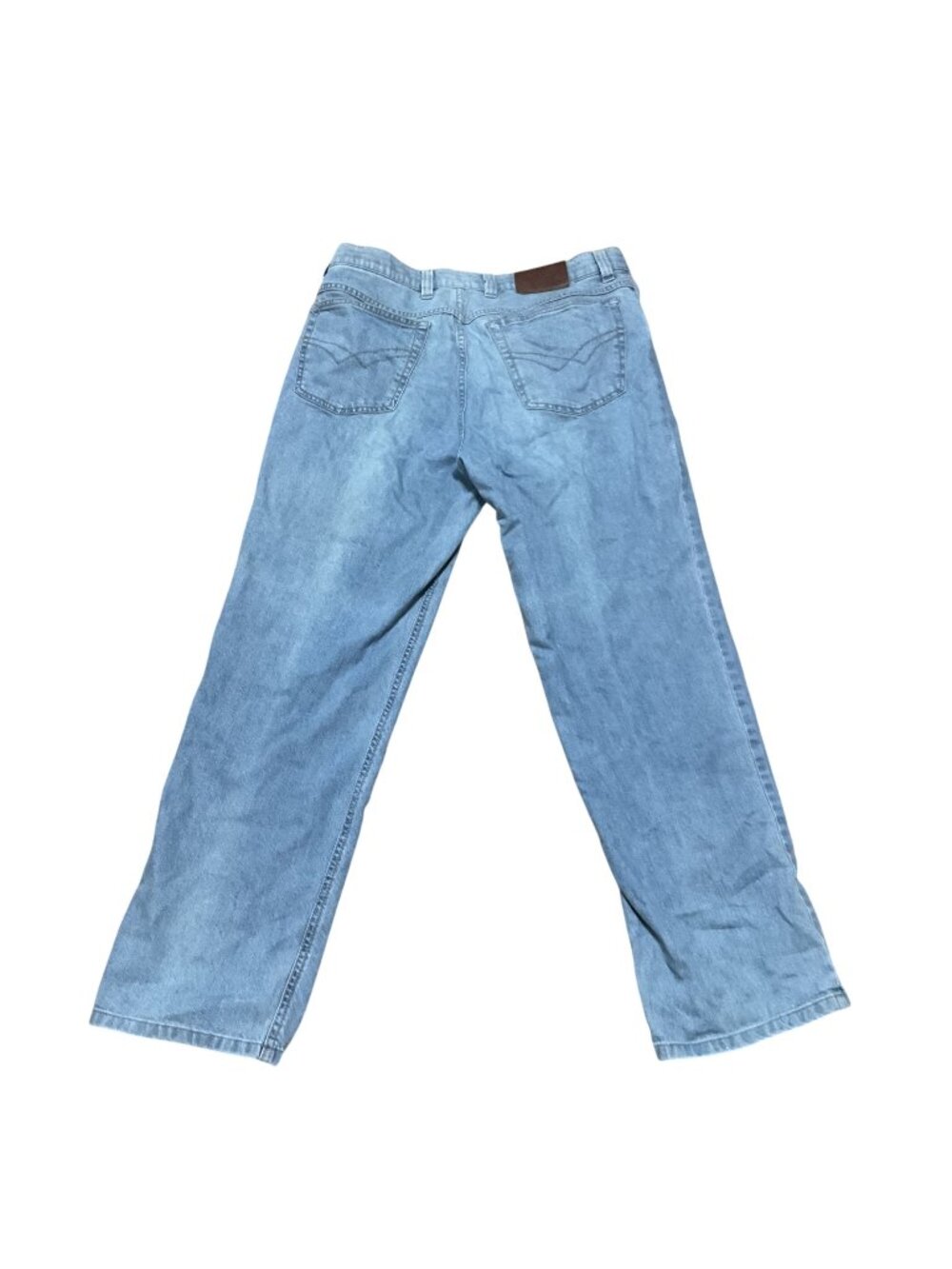 Hiltl Straight Leg Jeans Sz 35 x 30 Medium Wash Stretch Cotton Blend Denim Mens